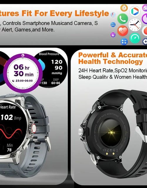 Load image into Gallery viewer, 1.85&quot; Ultra HD Smartwatch GPS Bluetooth Call Health Monitoring Watch Gym Gift
