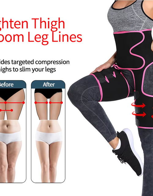 Load image into Gallery viewer, Body 3-In-1 Waist and Thigh Trimmer for Women Weight Loss Butt Lifter Waist Trainer Slimming Support Belt Hip Raise Shapewear
