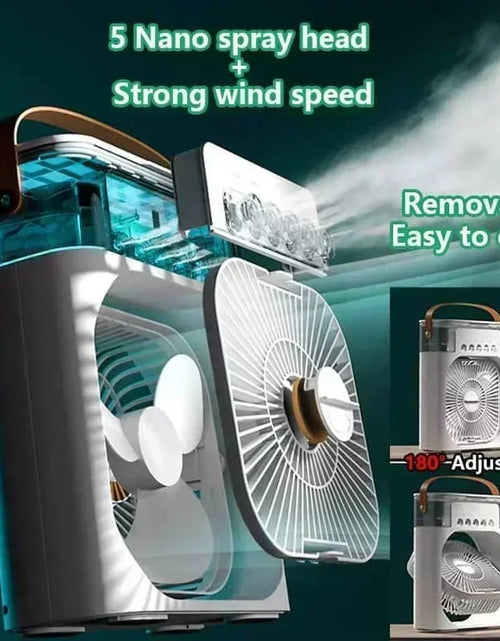 Load image into Gallery viewer, New 3 in 1 Fan Air Conditioner Household Mini Air Cooler LED Night Light Portable Humidifier Air Adjustment Fan Office Home Fan
