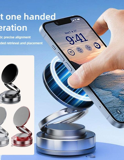 Load image into Gallery viewer, BAILIXIN 360° Adjustable Vacuum Magnetic Phone Mount - Portable and Foldable Stand for All Smartphones, Compatible with Any Car Model and Gym/Bathroom Mirrors
