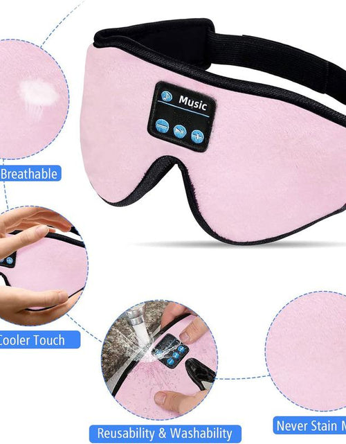 Load image into Gallery viewer, HITOZON Wireless Sleep Headphones and 3D Eye Mask with Ultra-Thin HD Stereo Speakers for Enhanced Comfort During Sleep, Workouts, and Travel - Bluetooth Compatible, Unisex, Ideal for Meditation and Insomnia Relief
