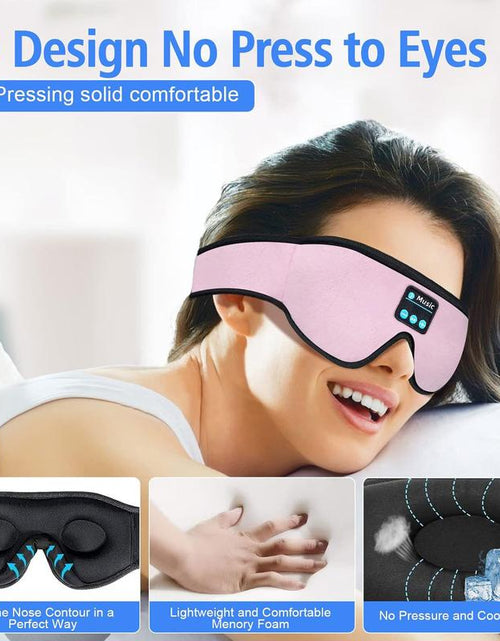 Load image into Gallery viewer, HITOZON Wireless Sleep Headphones and 3D Eye Mask with Ultra-Thin HD Stereo Speakers for Enhanced Comfort During Sleep, Workouts, and Travel - Bluetooth Compatible, Unisex, Ideal for Meditation and Insomnia Relief
