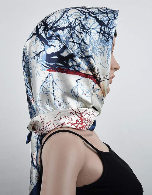 Load image into Gallery viewer, 35 X 35 Women Square Silk like Hair Scarf Head Sleeping Wrap Satin Headscarf

