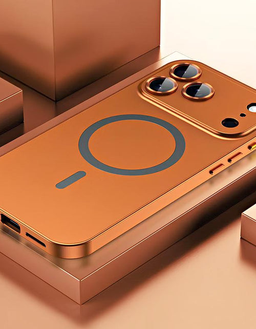 Load image into Gallery viewer, Alloy Aluminum Magnetic Case for iPhone 17 Pro Max, 16, 15, 14, 13, 12 Pro Max and iPhone Air 17 - Ultra-Thin Full Coverage Lens Protection
