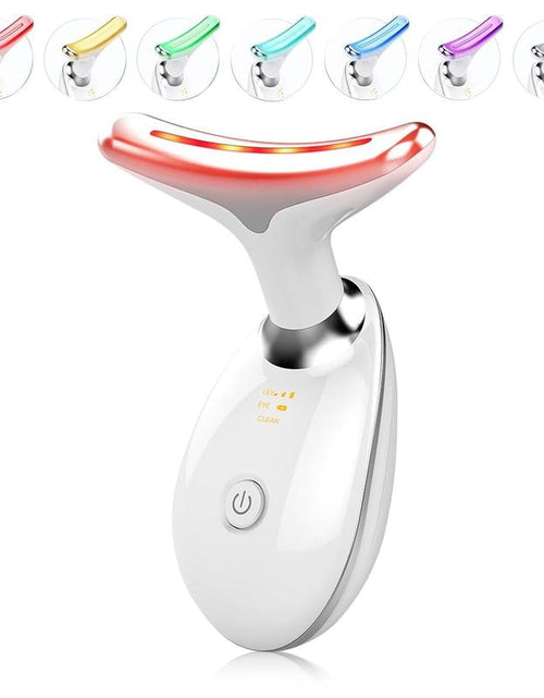 Load image into Gallery viewer, 7-In-1 Neck Face Massager, 7 Color Led Face Neck Massage for Skin Care at Home, Portable Facial Massager,Face Sculpting Tool,Multifunctional Vibration
