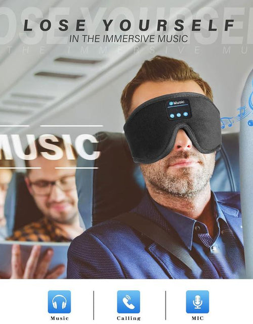 Load image into Gallery viewer, HITOZON Wireless Sleep Headphones and 3D Eye Mask with Ultra-Thin HD Stereo Speakers for Enhanced Comfort During Sleep, Workouts, and Travel - Bluetooth Compatible, Unisex, Ideal for Meditation and Insomnia Relief
