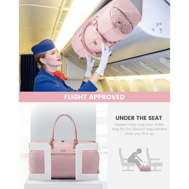 Women's Travel Duffle Bag with Toiletry Compartment, Overnight Shoe Storage, and Wet Pocket - Ideal for Gym, Weekend Getaways, and Labor & Delivery