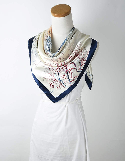 Load image into Gallery viewer, 35 X 35 Women Square Silk like Hair Scarf Head Sleeping Wrap Satin Headscarf
