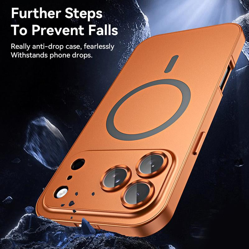 Alloy Aluminum Magnetic Case for iPhone 17 Pro Max, 16, 15, 14, 13, 12 Pro Max and iPhone Air 17 - Ultra-Thin Full Coverage Lens Protection