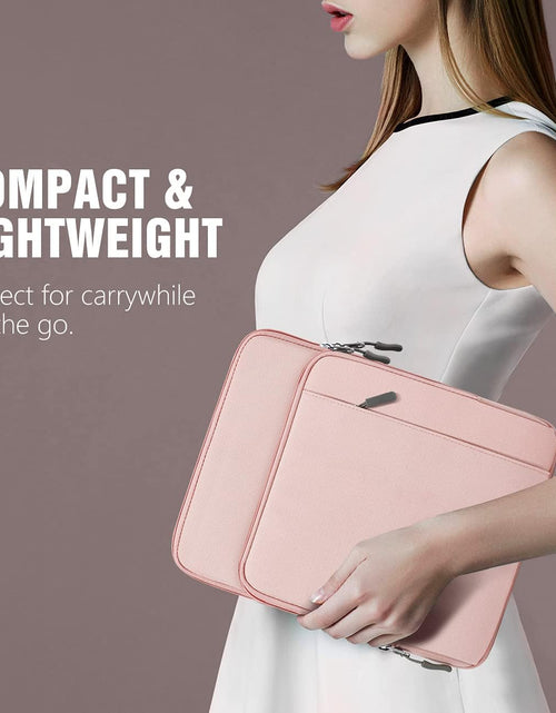 Load image into Gallery viewer, 13.3-14 Inch Laptop Sleeve Case Carrying Bag with Pockets for Surface Pro 9/8/X, Macbook Air 2022-2018, Macbook Pro M2 14&quot; /13&quot; M2/M1 Pro/M1 Max 14.2 2023-2021, Galaxy Tab S9+/S8+ 12.4&quot;,Pink
