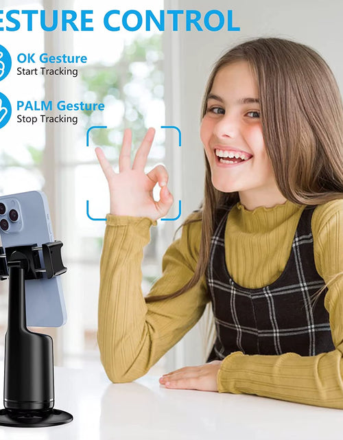 Load image into Gallery viewer, Auto Tracking Gimbal Stabilizer with AI Camera Recognition for Body and Face Tracking, 360° Rotation, Intelligent Follow, and Live Streaming Phone Mount

