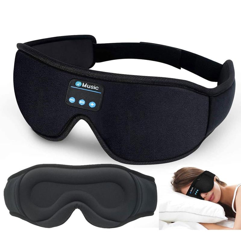 HITOZON Wireless Sleep Headphones and 3D Eye Mask with Ultra-Thin HD Stereo Speakers for Enhanced Comfort During Sleep, Workouts, and Travel - Bluetooth Compatible, Unisex, Ideal for Meditation and Insomnia Relief