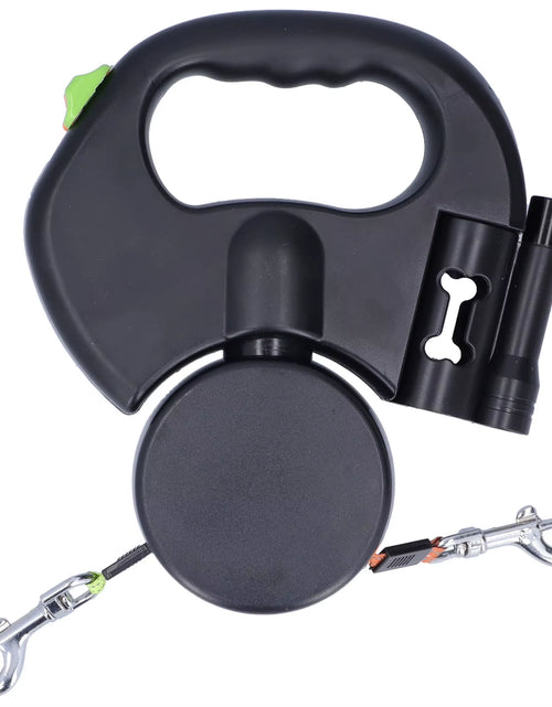 Load image into Gallery viewer, Retractable Dog Leash Automatic Retractable Pet Leash 1 Tow 2 Retractable Double Dog Leash with Flashlight and Bag Dispenser
